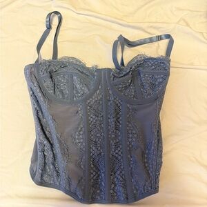 Lace Corset Top in Blue